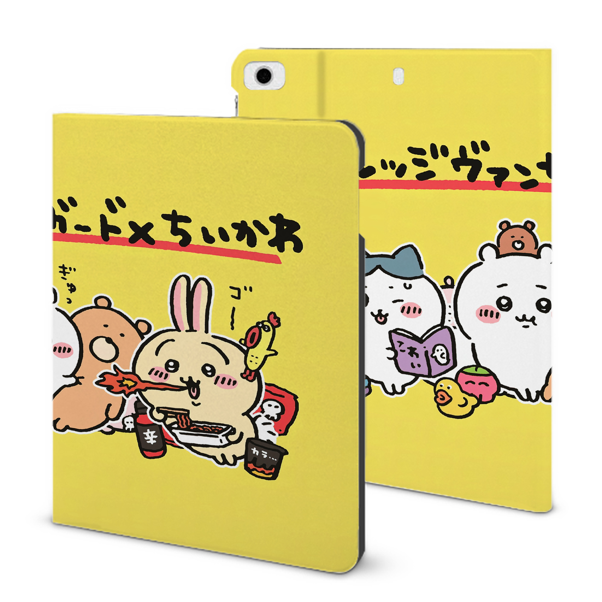 （画像用） ちいかわ Chii-kawa IPad ケース ブック型 PUレザー TPU 耐衝撃 軽量 薄型 ペン収納なし 全面保護 IPad 各モデル対応